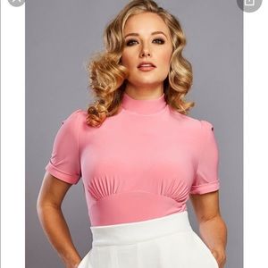 Laura Byrnes pink Victoria top XS
